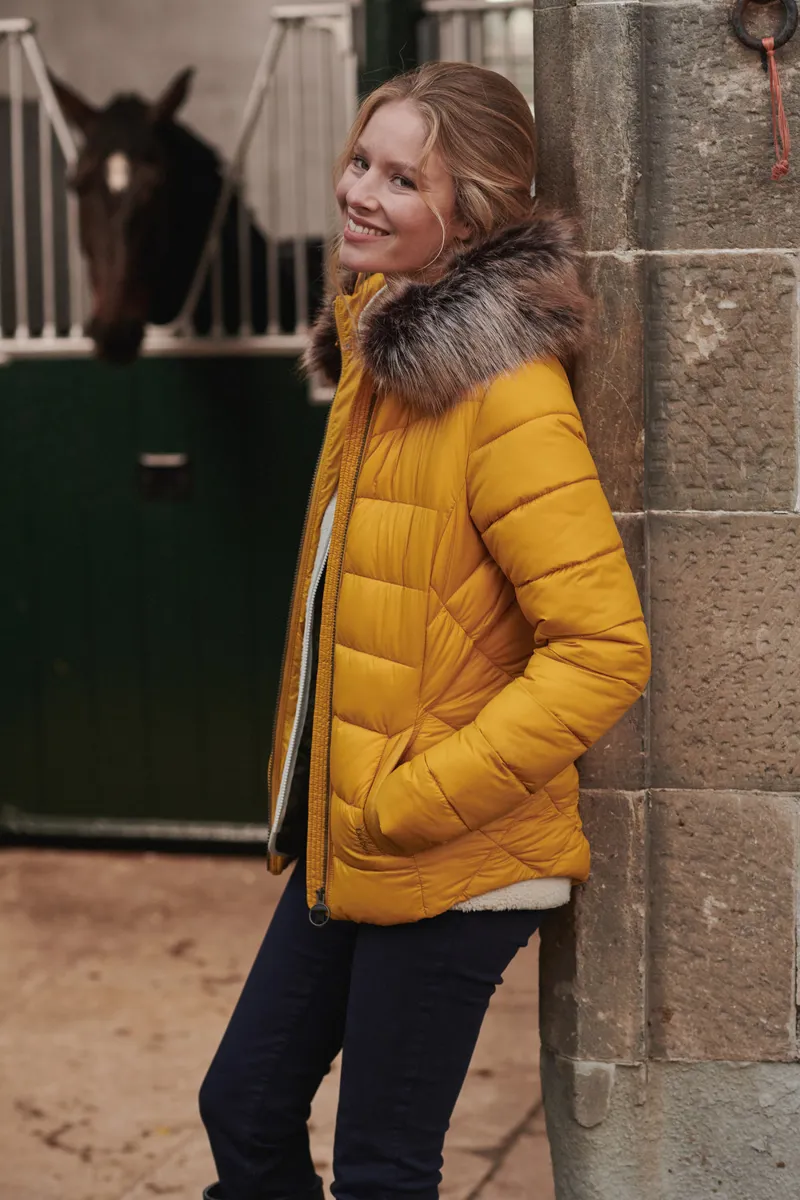 Barbour Irving Quilt Jacket Golden Yellow-5